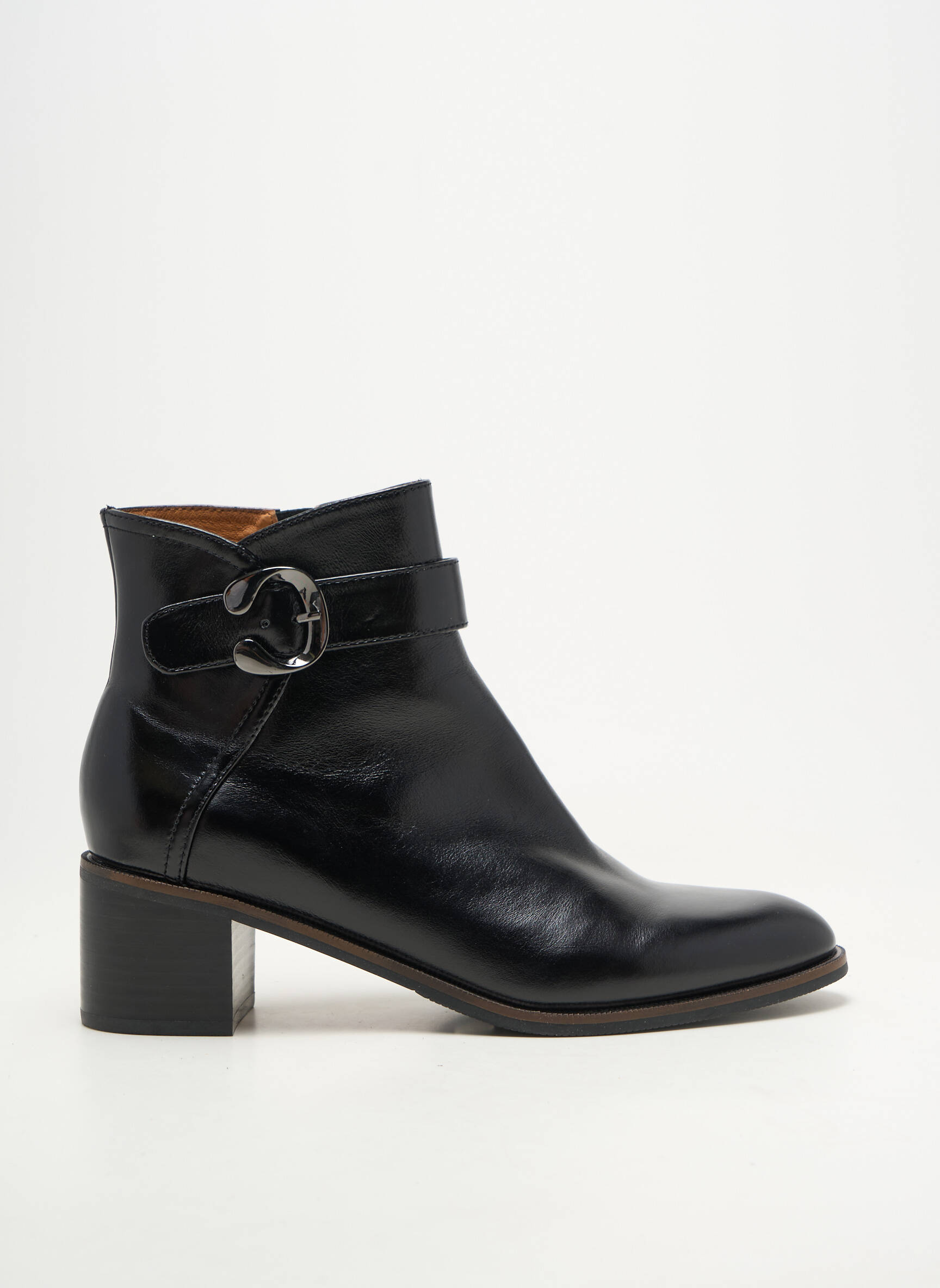 Botine/ghete material neted toc de 4 la 6 cm maro închis MAM'ZELLE femeie