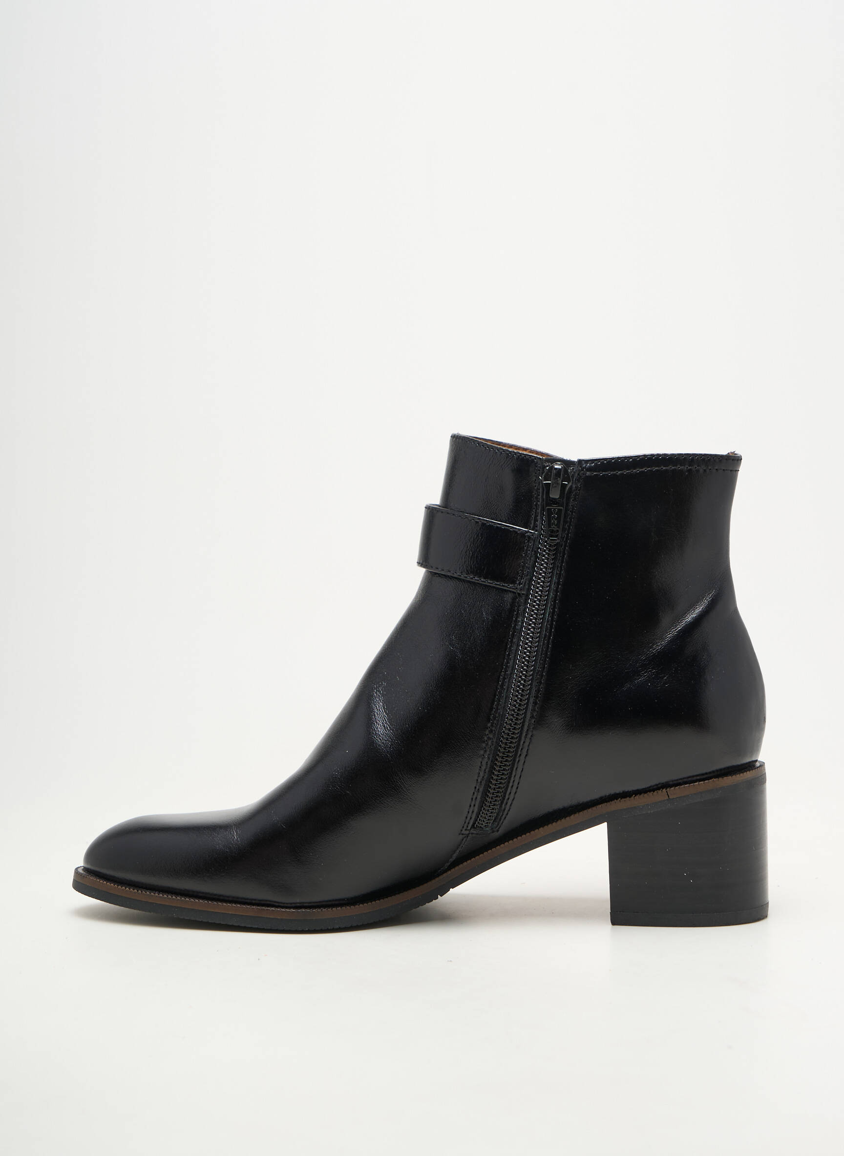 Botine/ghete material neted toc de 4 la 6 cm maro închis MAM'ZELLE femeie