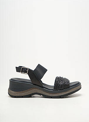 Sandale/pantofi decupați material neted toc de 4 la 6 cm negru PAULA URBAN femeie