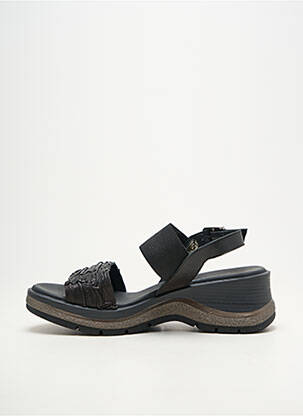 Sandale/pantofi decupați material neted toc de 4 la 6 cm negru PAULA URBAN femeie
