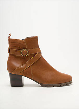 Botine/ghete material neted toc de 4 la 6 cm maro EMILIE KARSTON femeie