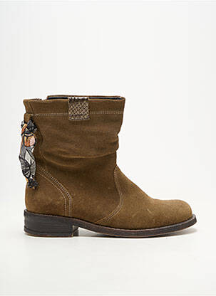 Botine/ghete toc mic toc plat până la 3 cm verde GOOD STEP femeie