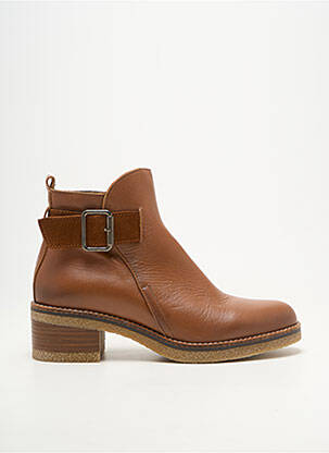 Botine/ghete material neted toc de 4 la 6 cm maro PATRICIA MILLER femeie