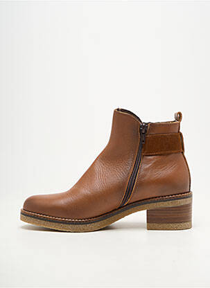 Botine/ghete material neted toc de 4 la 6 cm maro PATRICIA MILLER femeie