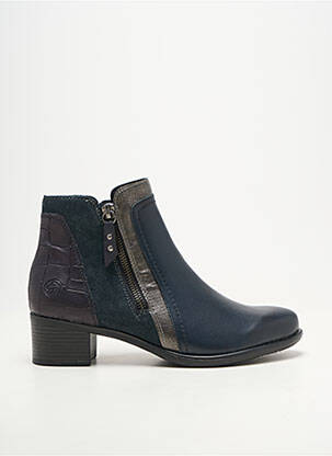 Botine/ghete vârf rotund toc de 4 la 6 cm albastru REMONTE femeie