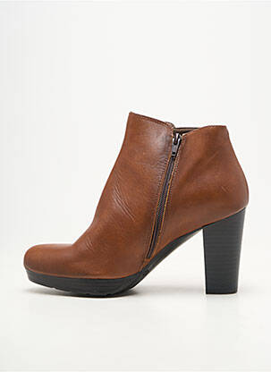 Botine/ghete material neted toc de 7 la 9 cm maro PATRICIA MILLER femeie