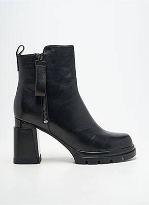 Botine/ghete material neted toc de 7 la 9 cm negru METAMORF'OSE femeie