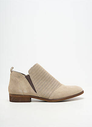 Botine/ghete material neted toc plat până la 3 cm bej FLUCHOS femeie