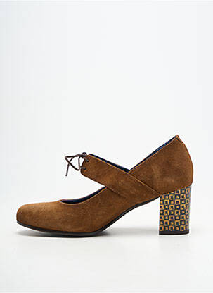 Pantofi cu toc toc de 7 la 9 cm maro FLUCHOS femeie