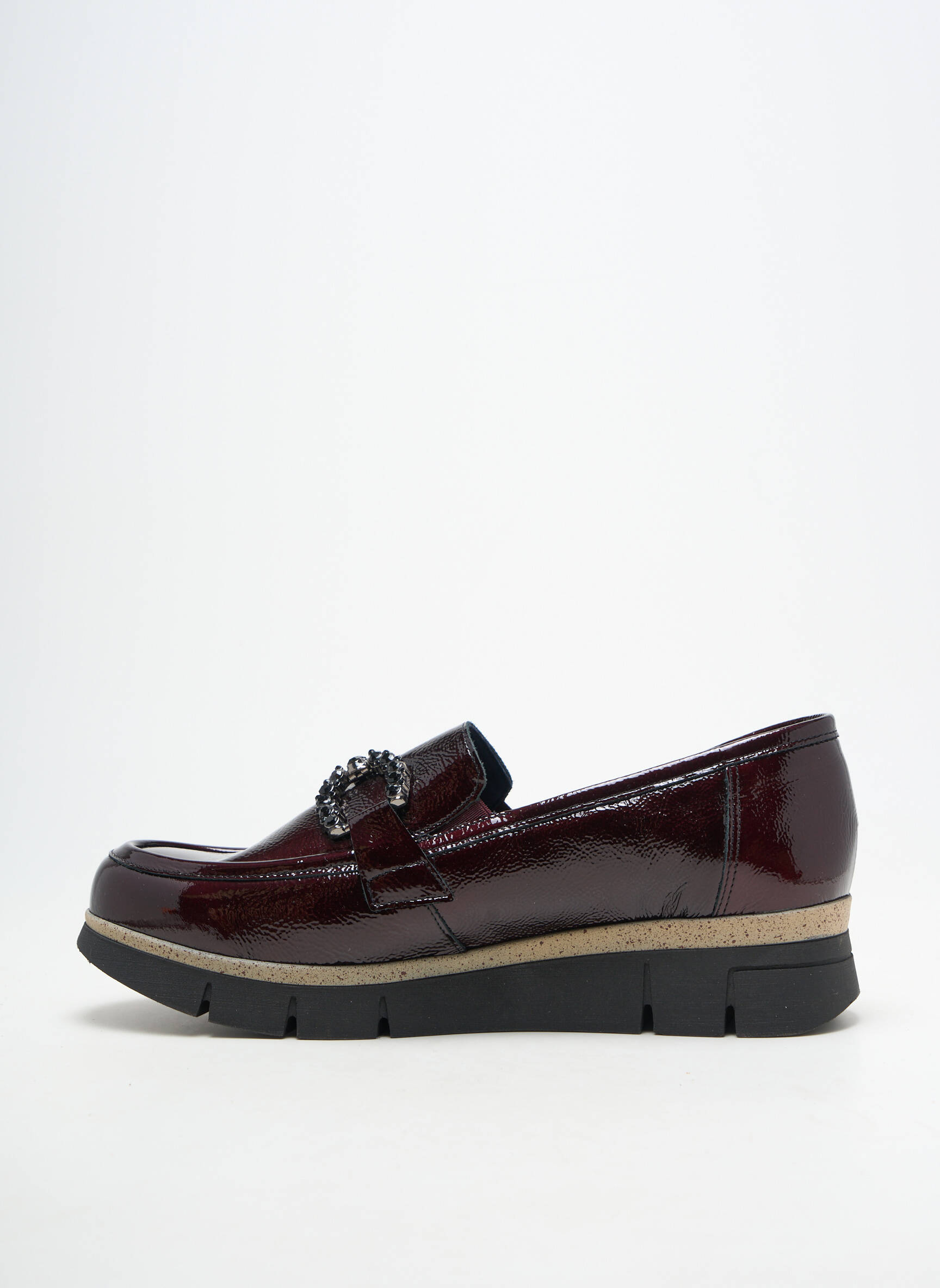 Mocasini material neted toc plat până la 3 cm violet FLUCHOS femeie