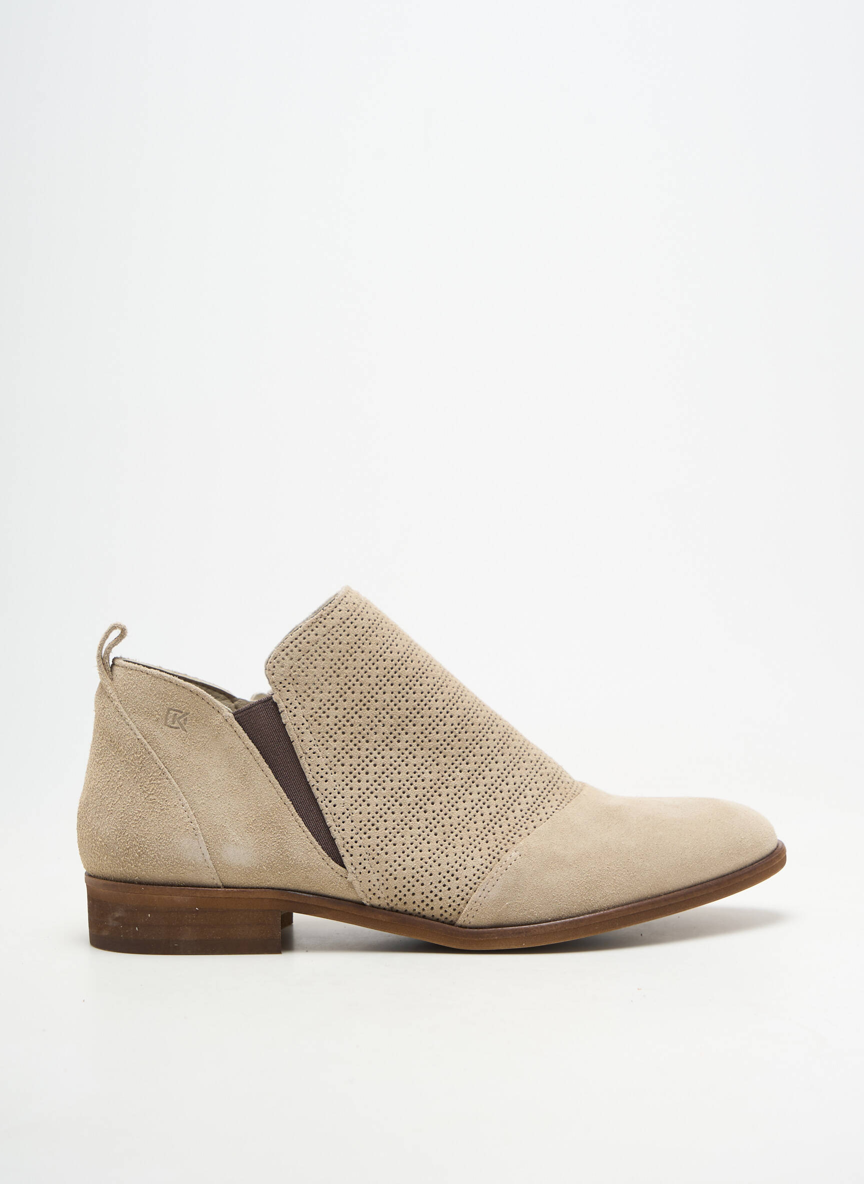 Botine/ghete material neted toc plat până la 3 cm bej FLUCHOS femeie