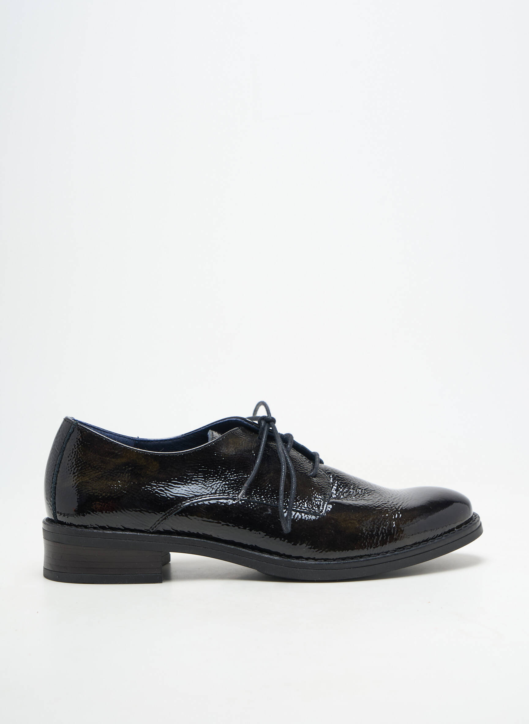 Derby-uri material neted toc plat până la 3 cm negru FLUCHOS femeie