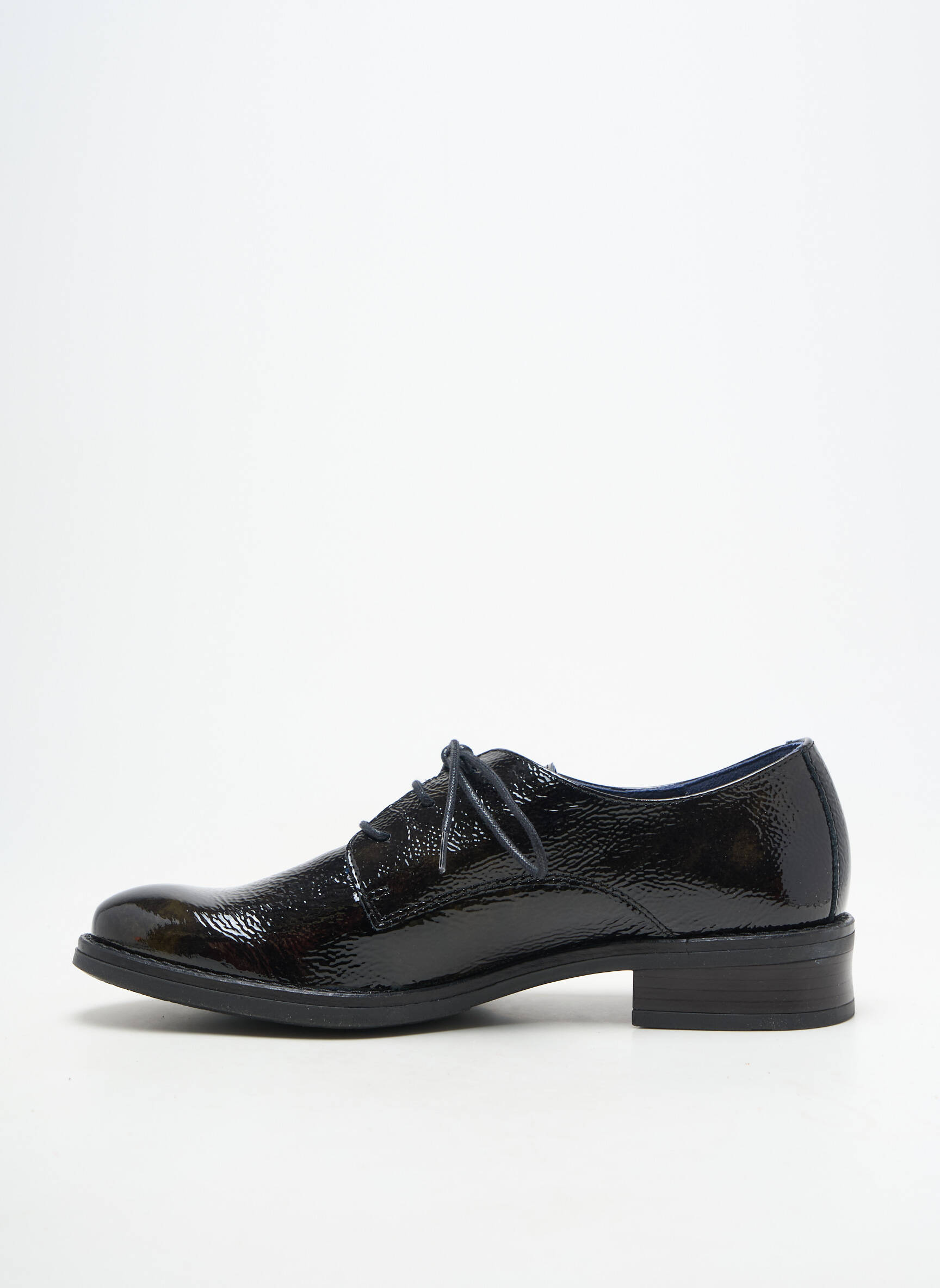 Derby-uri material neted toc plat până la 3 cm negru FLUCHOS femeie
