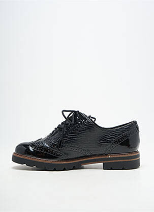 Derby-uri material neted toc plat până la 3 cm negru MARCO TOZZI femeie