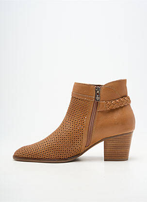 Botine/ghete material neted toc de 4 la 6 cm maro EMILIE KARSTON femeie