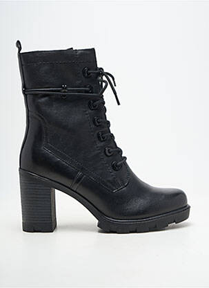 Botine/ghete material neted toc de 7 la 9 cm negru MARCO TOZZI femeie