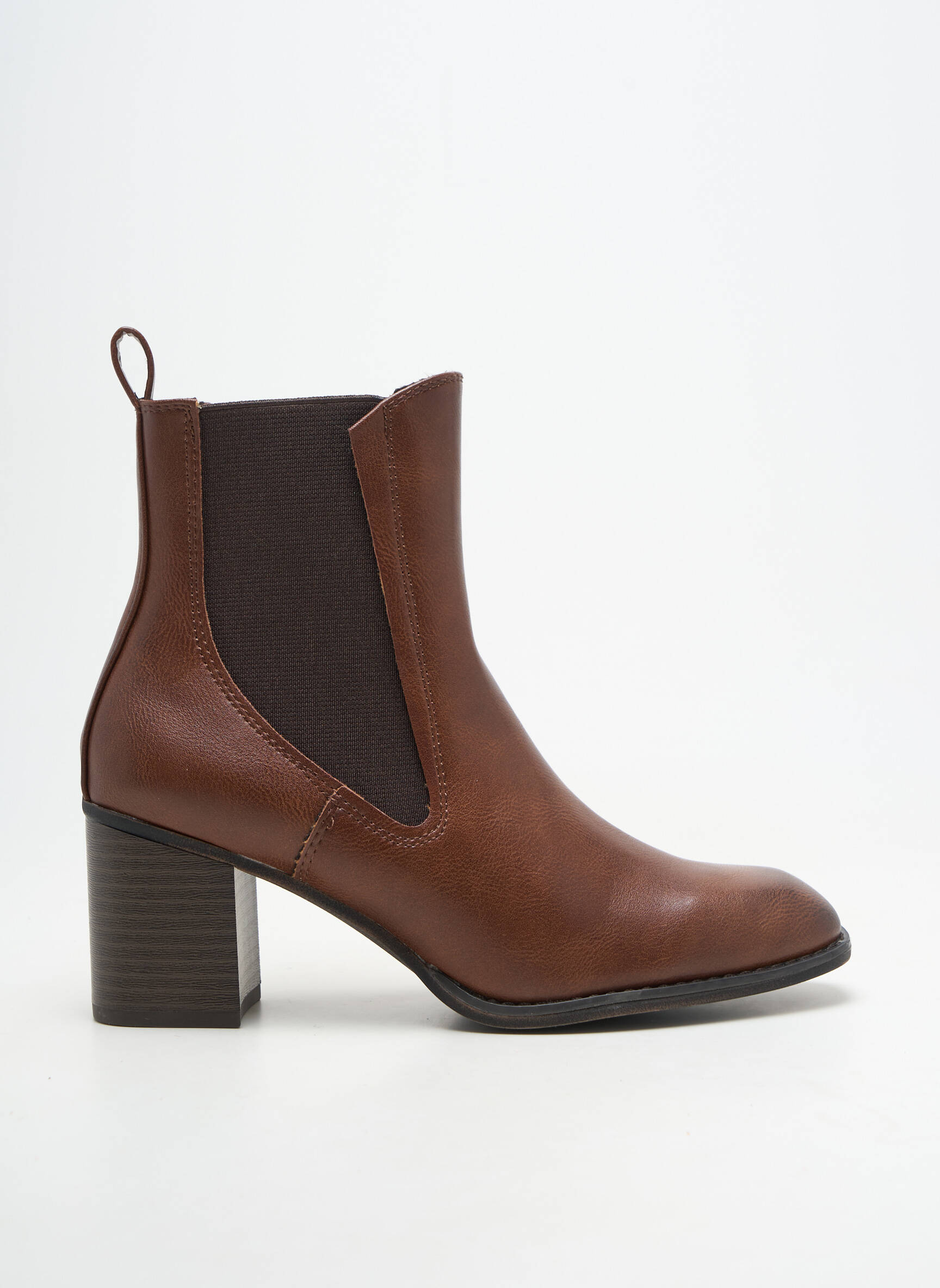 Botine/ghete material neted toc de 7 la 9 cm maro MARCO TOZZI femeie