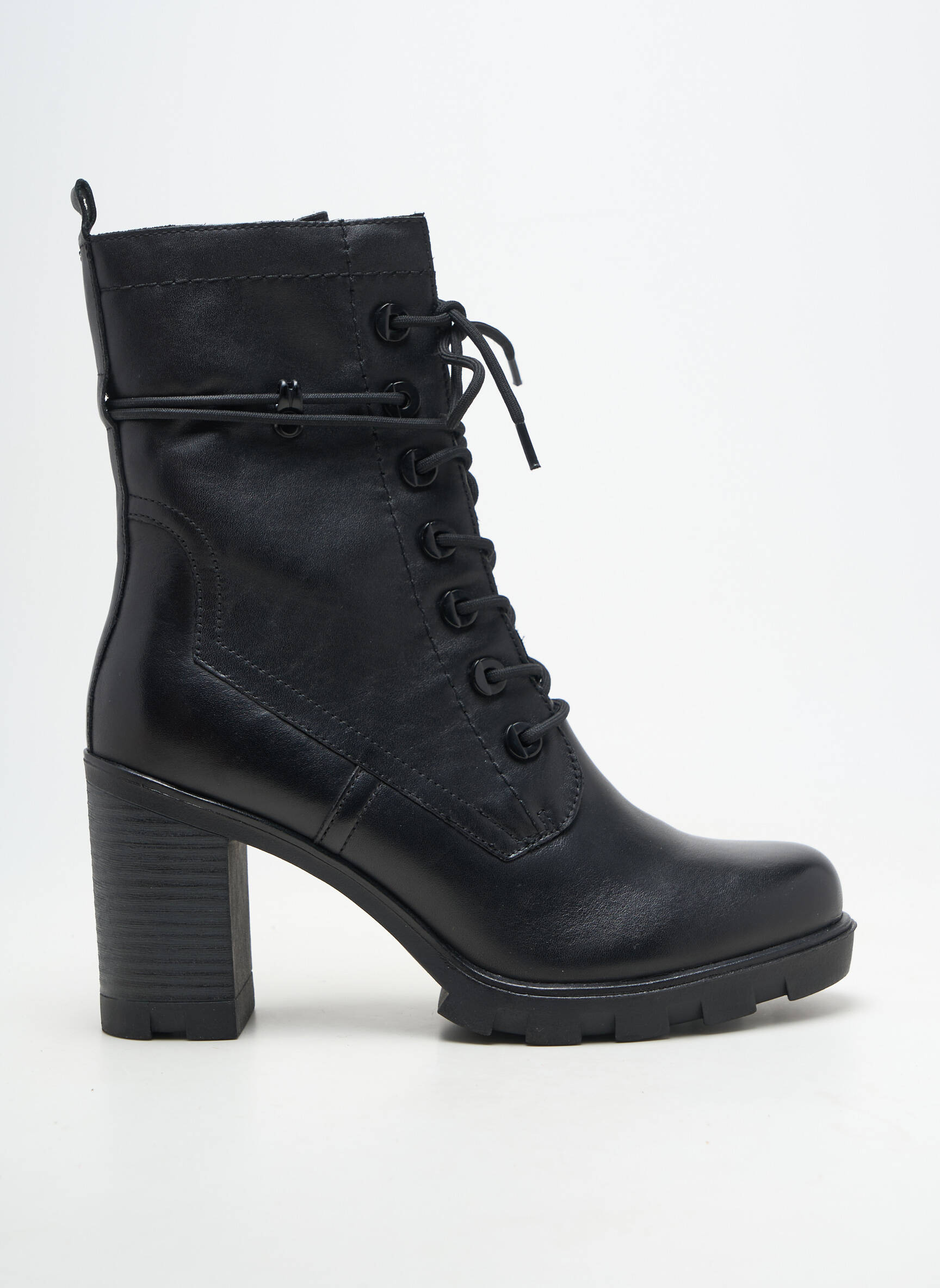 Botine/ghete material neted toc de 7 la 9 cm negru MARCO TOZZI femeie