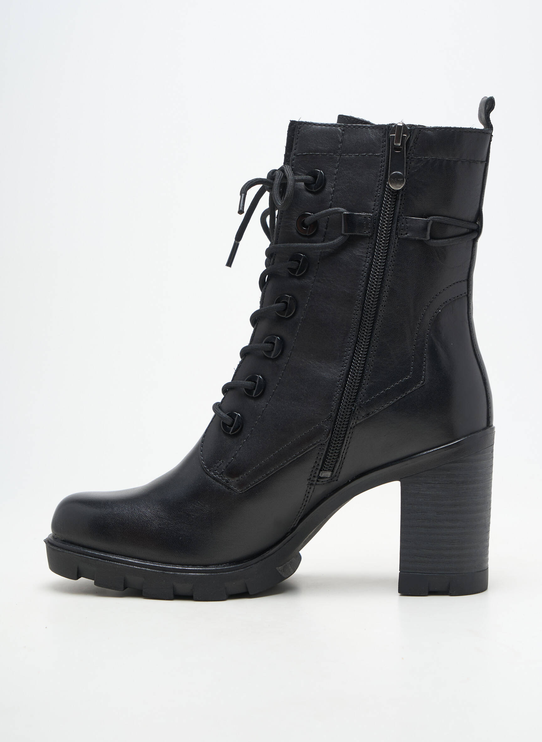 Botine/ghete material neted toc de 7 la 9 cm negru MARCO TOZZI femeie