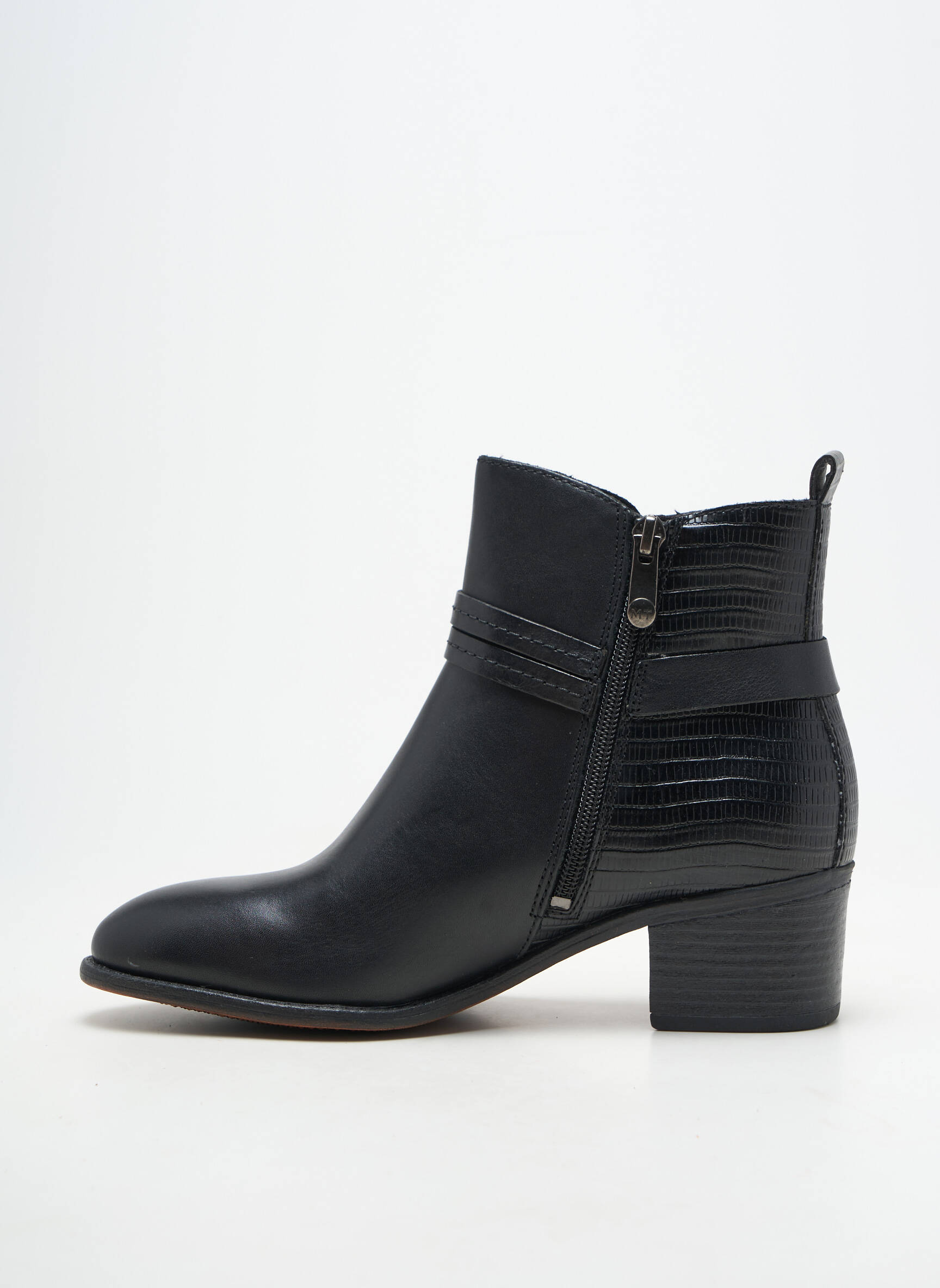 Botine/ghete material neted toc de 4 la 6 cm negru MARCO TOZZI femeie