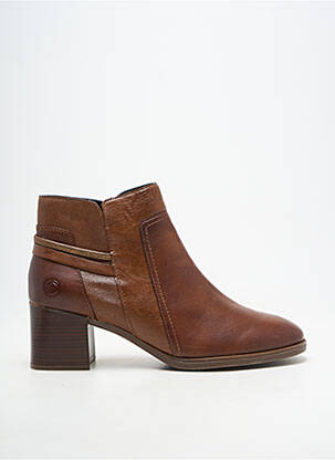 Botine/ghete material neted toc de 4 la 6 cm maro REMONTE femeie