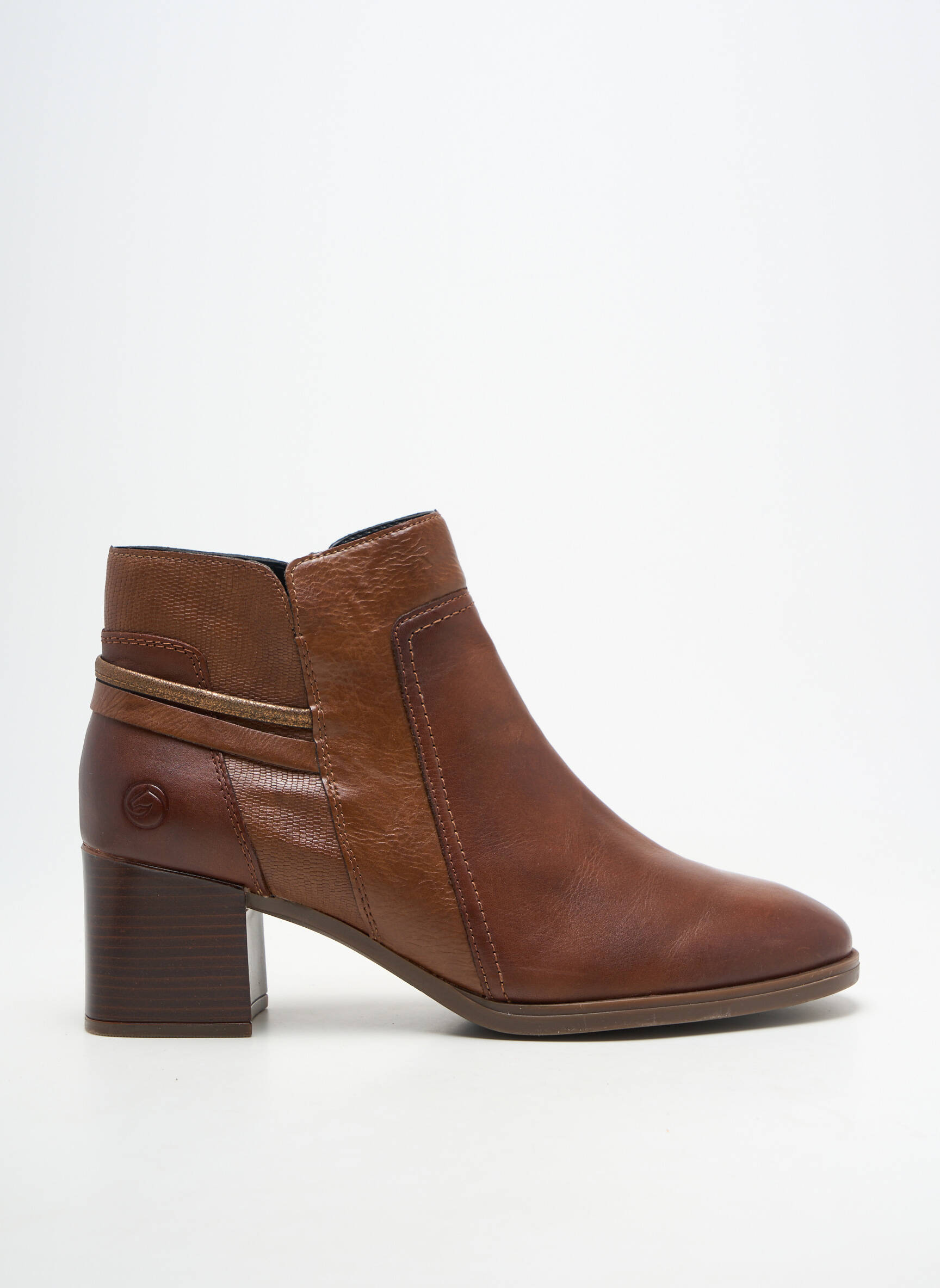 Botine/ghete material neted toc de 4 la 6 cm maro REMONTE femeie