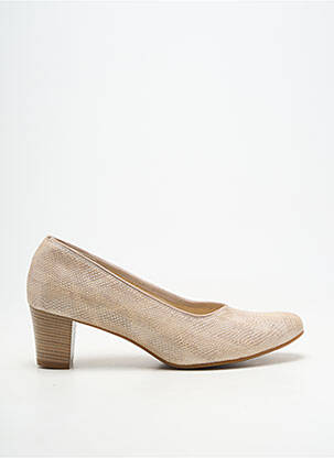 Pantofi cu toc toc de 4 la 6 cm bej ARTIKA SOFT femeie