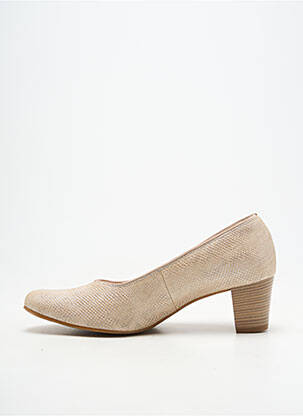 Pantofi cu toc toc de 4 la 6 cm bej ARTIKA SOFT femeie