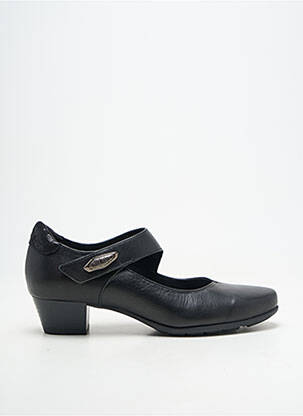 Pantofi cu toc material neted toc de 4 la 6 cm negru ARTIKA SOFT femeie