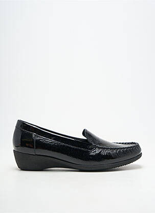 Mocasini material neted toc de 4 la 6 cm negru ARTIKA SOFT femeie