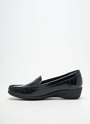 Mocasini material neted toc de 4 la 6 cm negru ARTIKA SOFT femeie