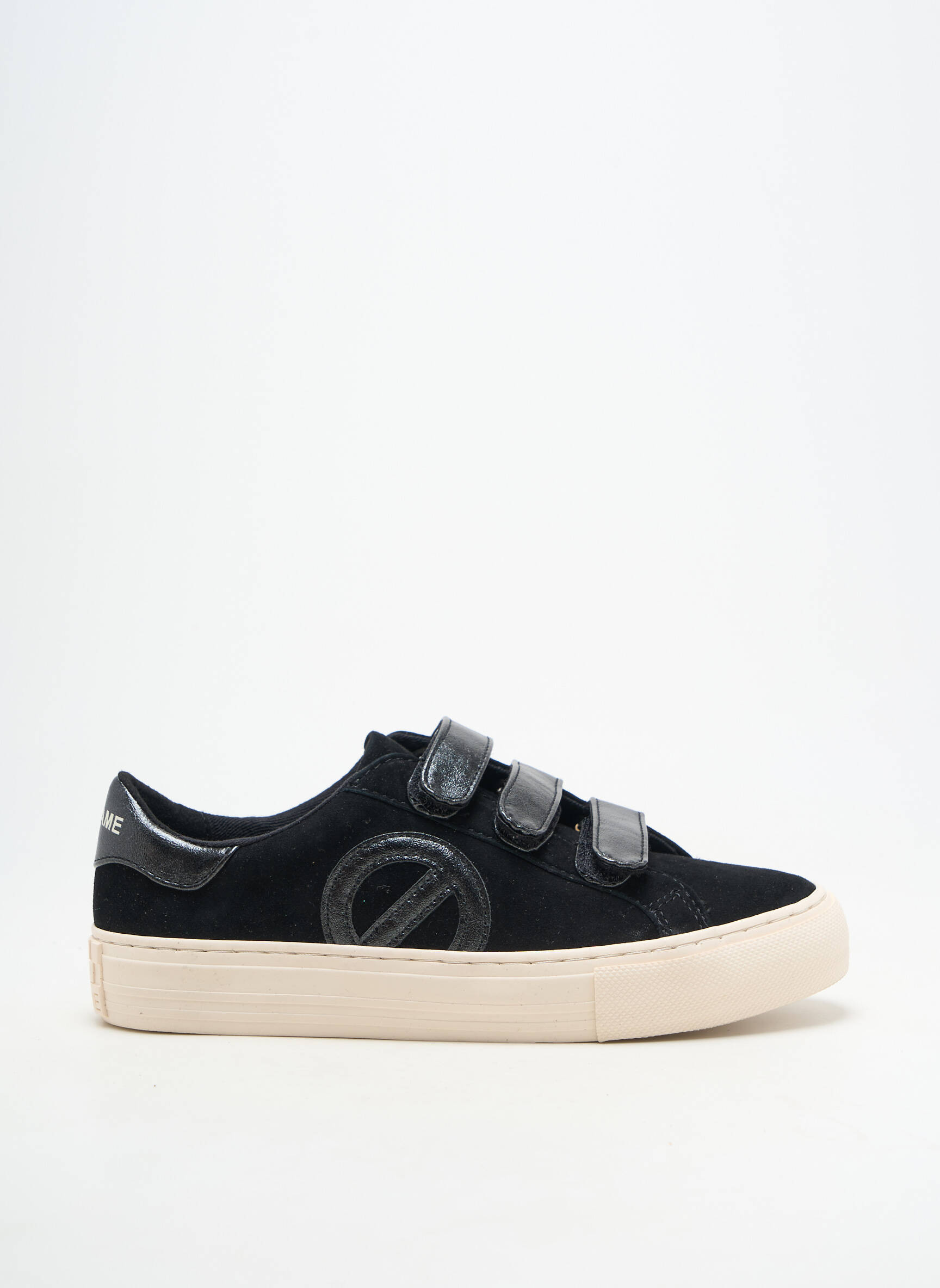 Adidași vârf rotund toc plat până la 3 cm negru NO NAME femeie