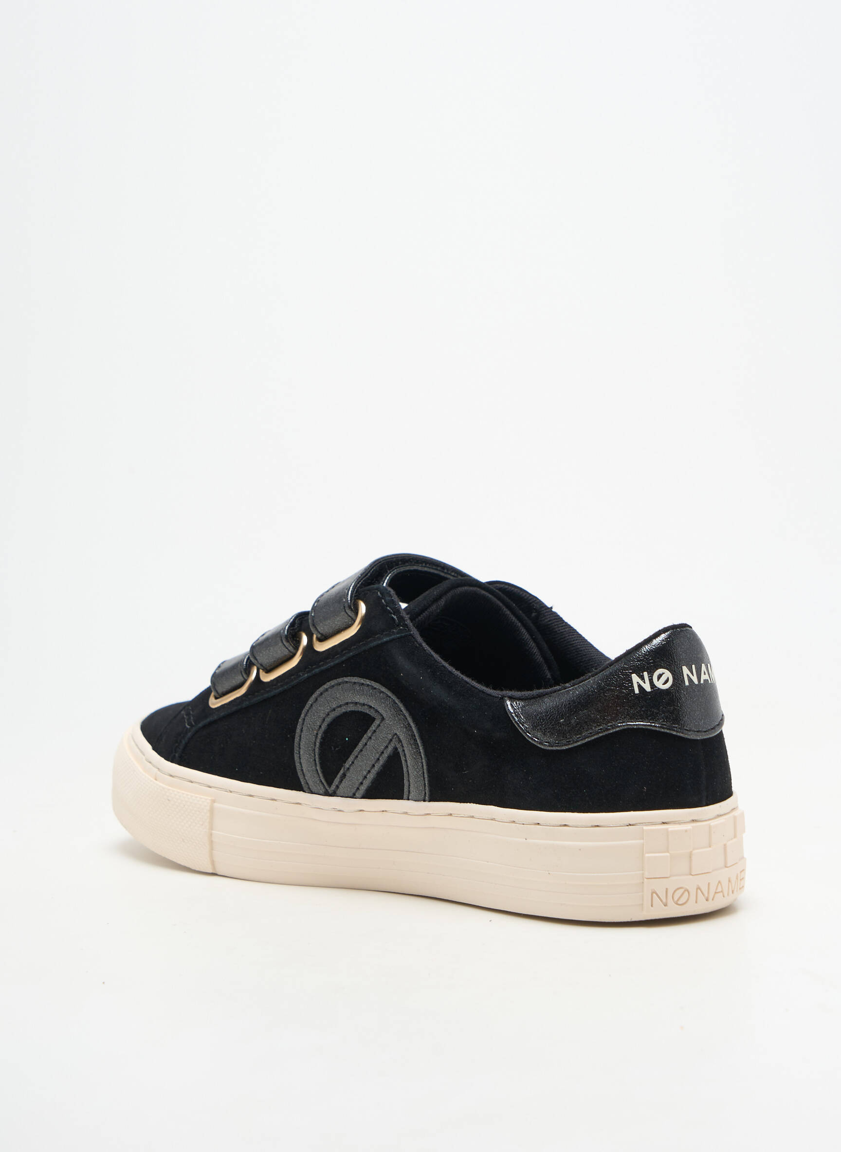 Adidași vârf rotund toc plat până la 3 cm negru NO NAME femeie