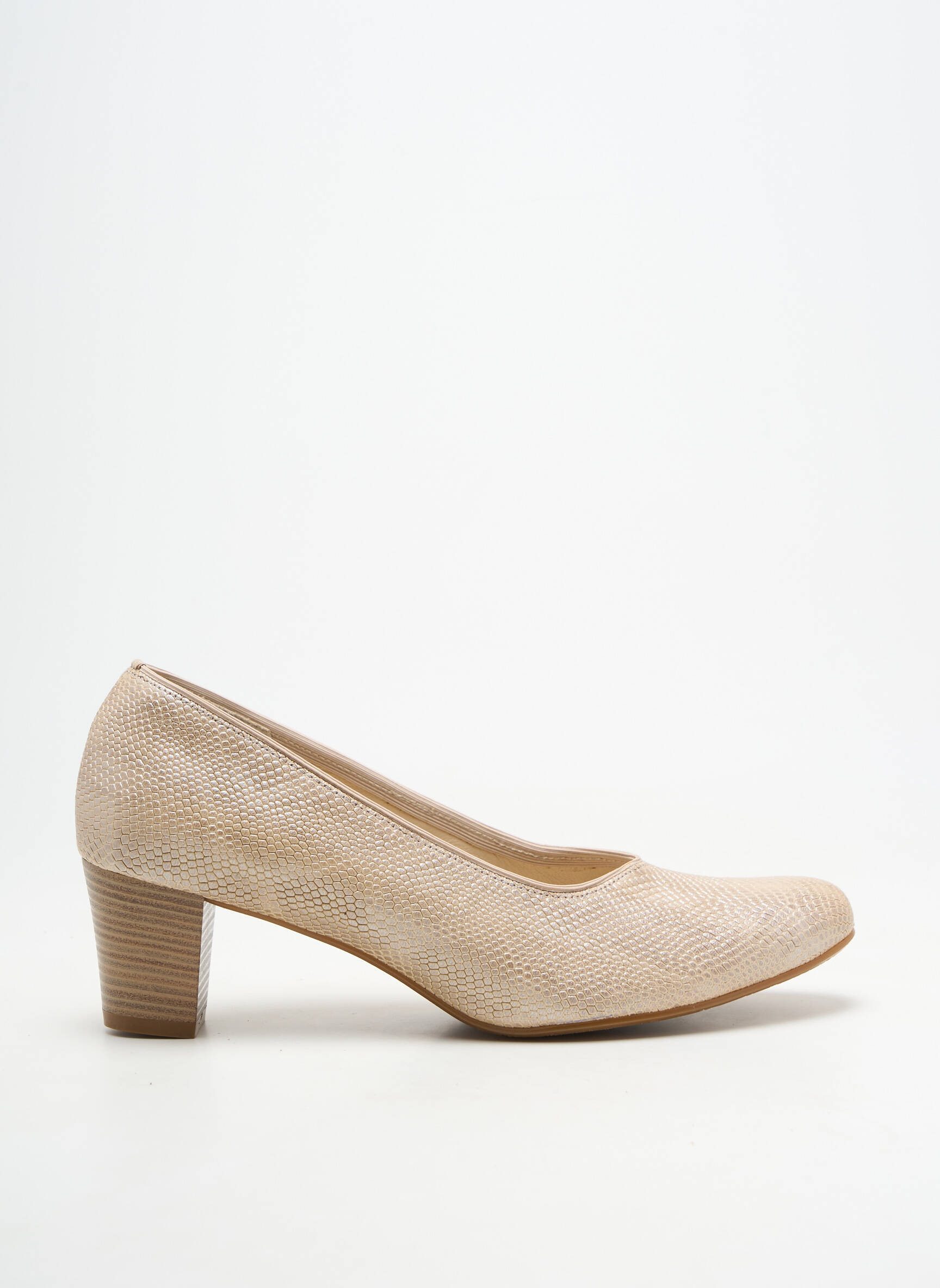Pantofi cu toc toc de 4 la 6 cm bej ARTIKA SOFT femeie
