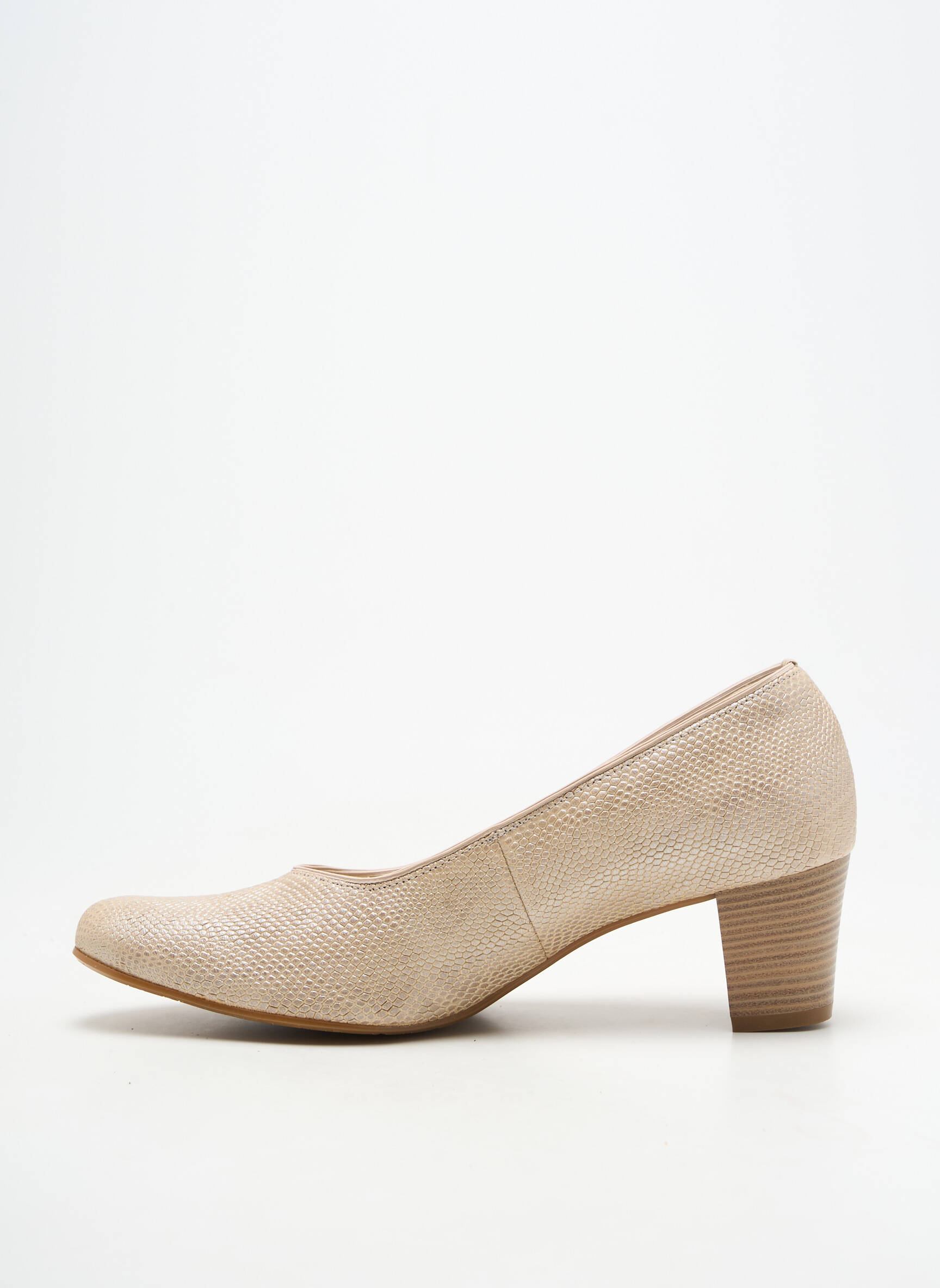 Pantofi cu toc toc de 4 la 6 cm bej ARTIKA SOFT femeie