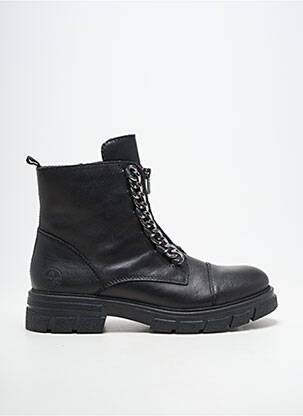 Botine/ghete material neted toc de 4 la 6 cm negru RIEKER femeie