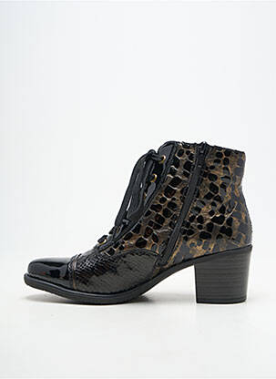 Botine/ghete material neted toc de 4 la 6 cm negru RIEKER femeie
