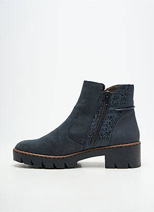 Botine/ghete toc mic toc de 4 la 6 cm albastru RIEKER femeie