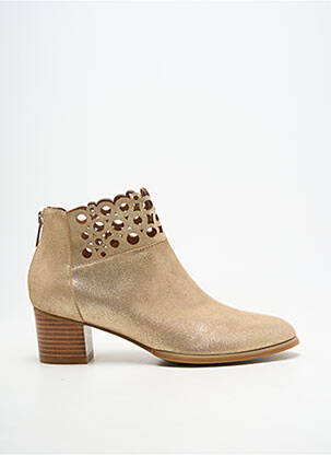 Botine/ghete vârf rotund toc de 4 la 6 cm auriu MAM'ZELLE femeie