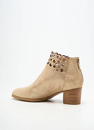 Botine/ghete vârf rotund toc de 4 la 6 cm auriu MAM'ZELLE femeie