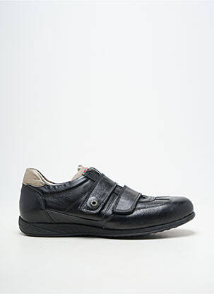 Adidași material neted vârf rotund negru FLUCHOS bărbat