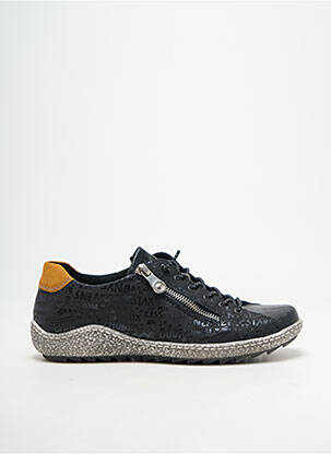 Adidași material neted toc plat până la 3 cm negru RIEKER femeie