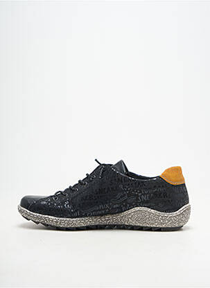 Adidași material neted toc plat până la 3 cm negru RIEKER femeie