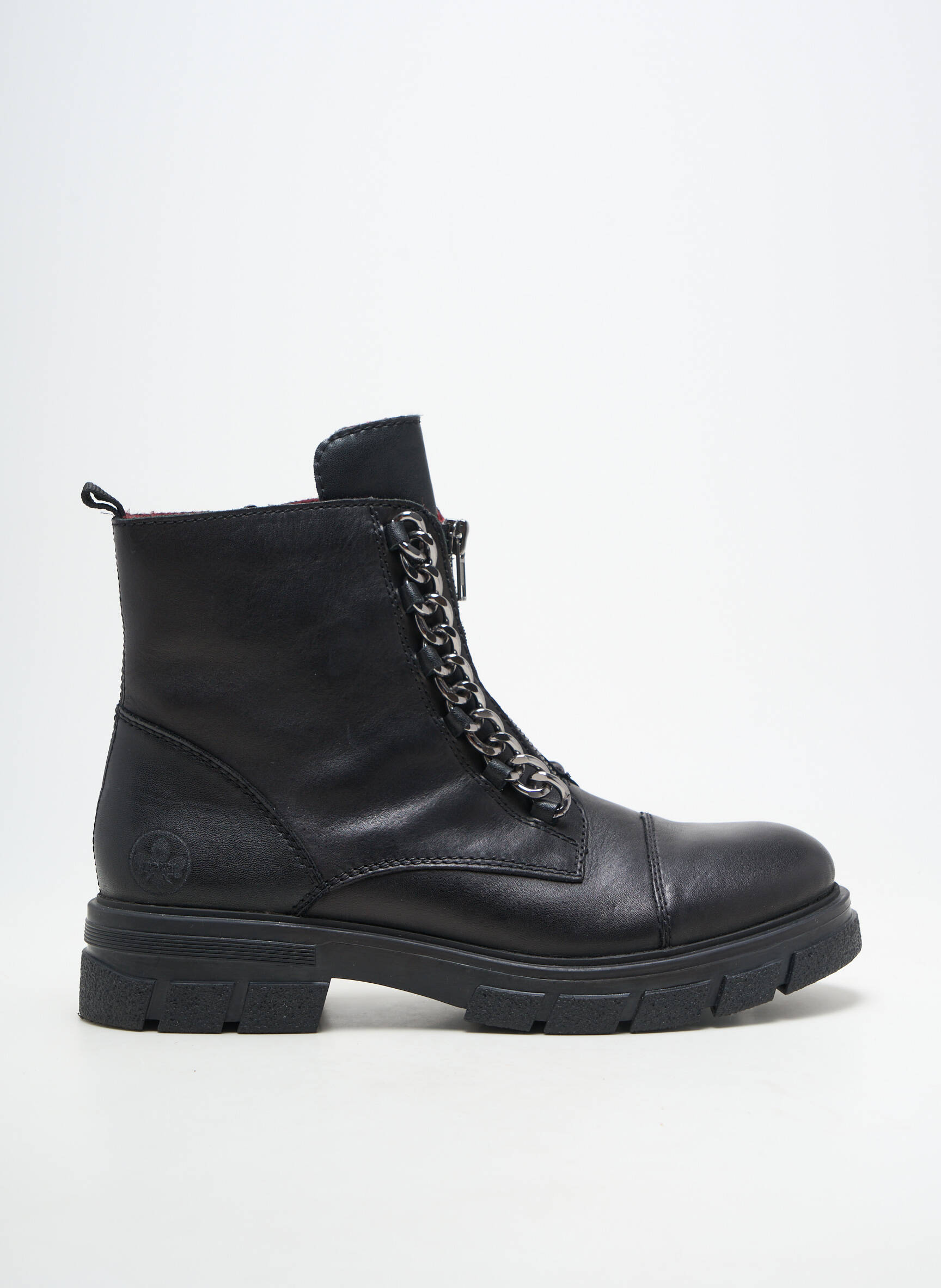 Botine/ghete material neted toc de 4 la 6 cm negru RIEKER femeie