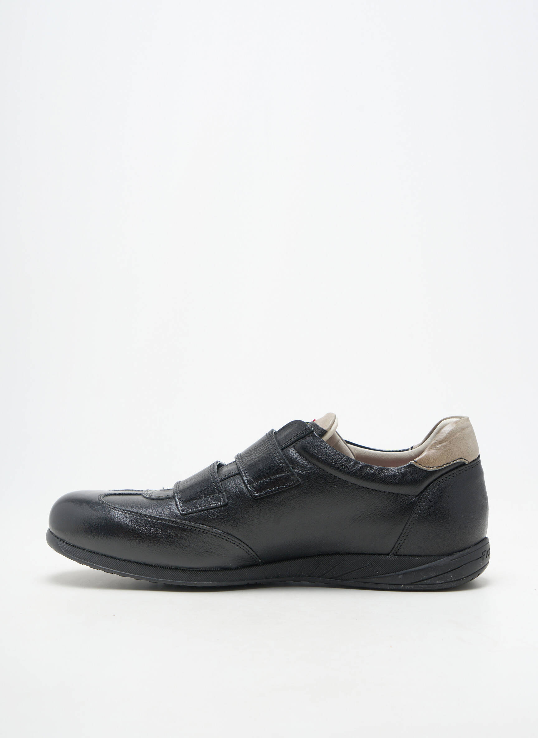 Adidași material neted vârf rotund negru FLUCHOS bărbat