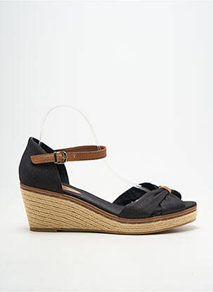 Espadrile închidere cu buclă(e) toc de 7 la 9 cm negru TOMMY HILFIGER femeie