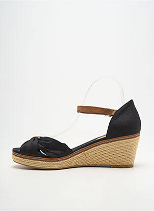 Espadrile închidere cu buclă(e) toc de 7 la 9 cm negru TOMMY HILFIGER femeie