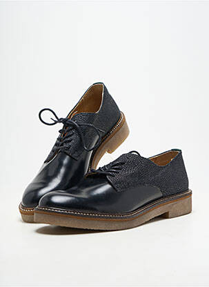 Derby-uri material neted toc plat până la 3 cm negru KICKERS femeie