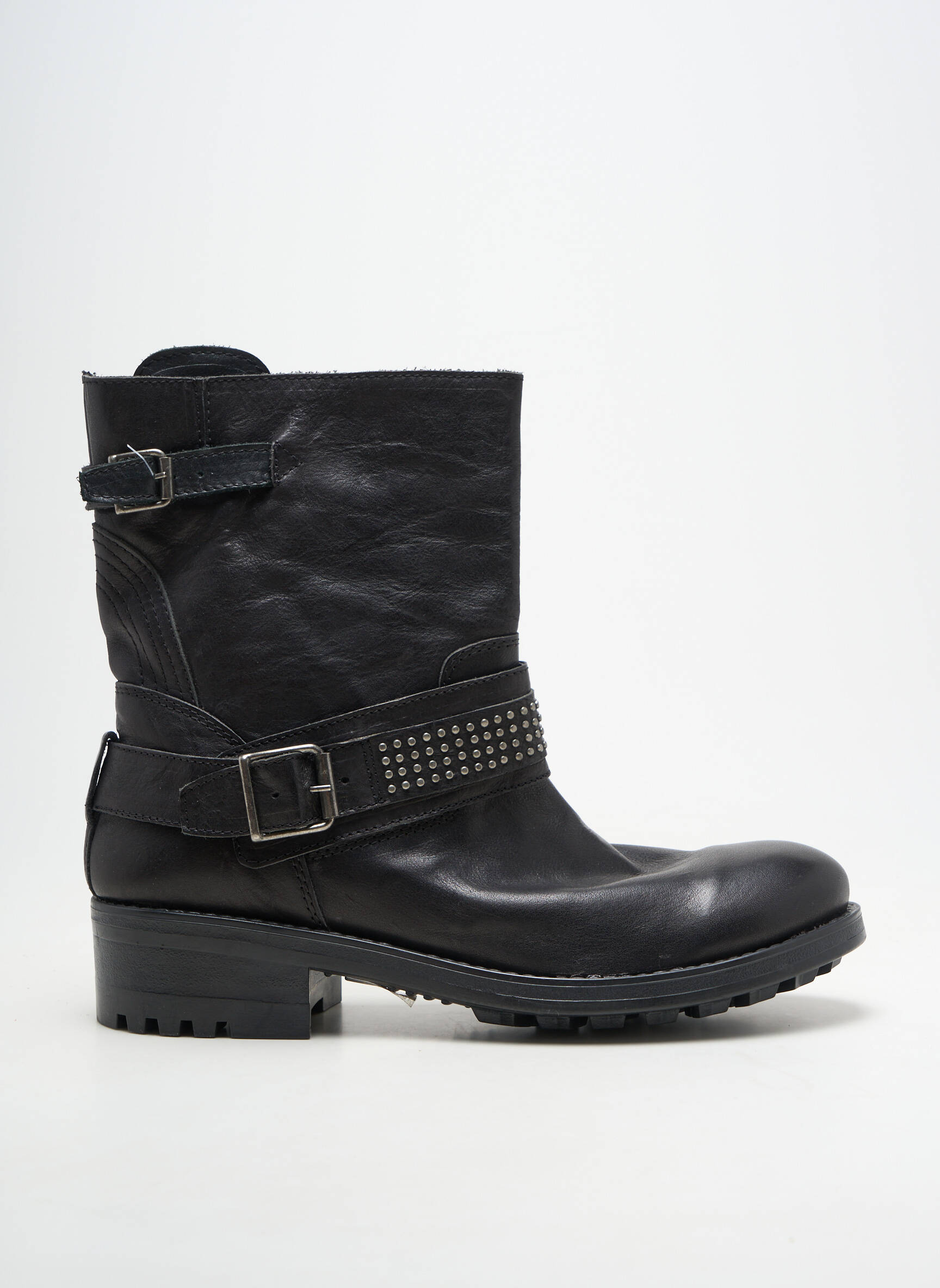 Botine/ghete material neted toc de 4 la 6 cm negru PLAYA femeie