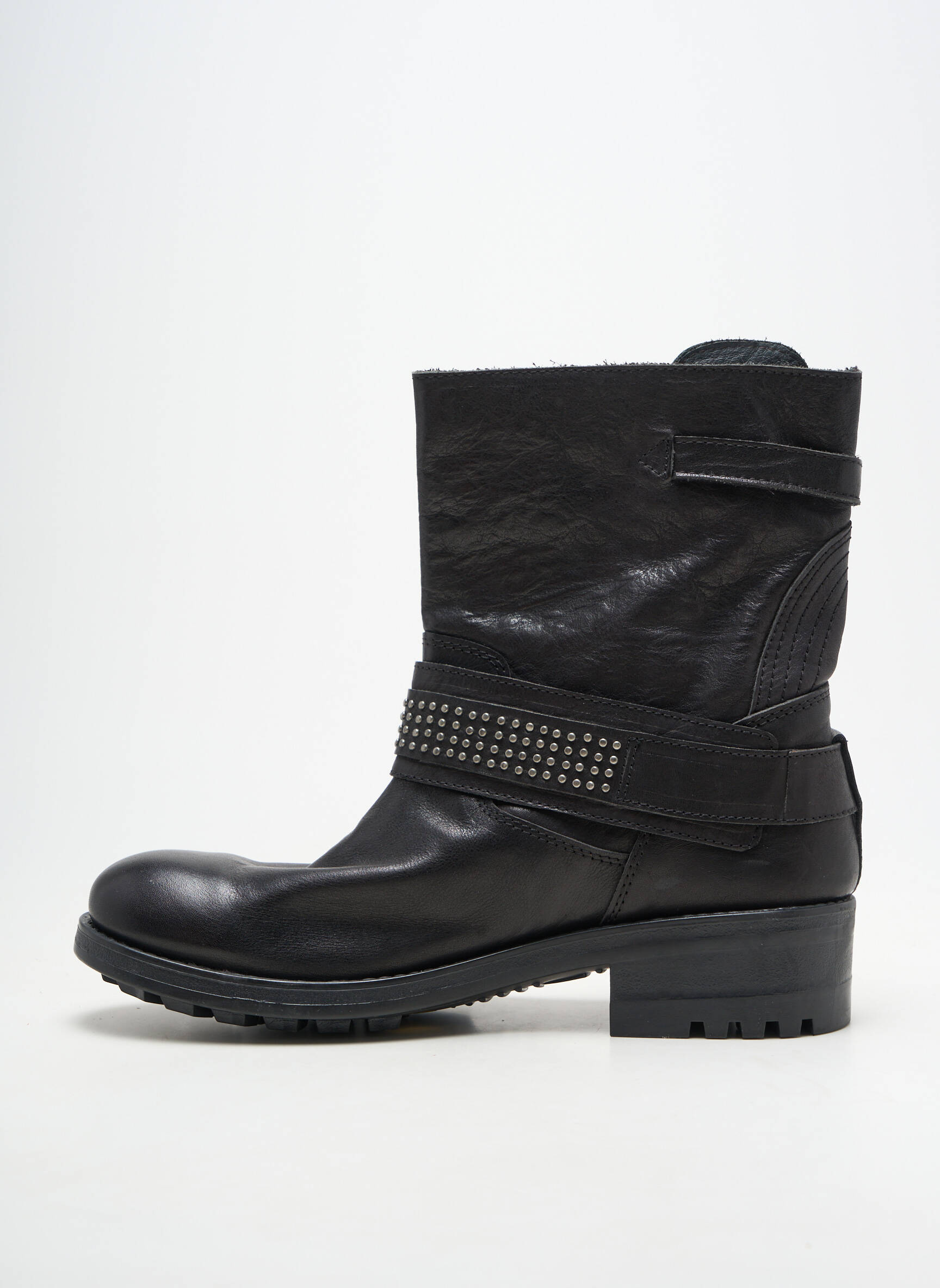 Botine/ghete material neted toc de 4 la 6 cm negru PLAYA femeie